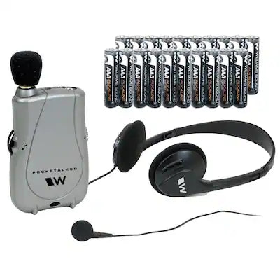 Williams Sound - Pocketalker Ultra Personal Sound Amplifier Duo Pack System + Year Supply of Batteries