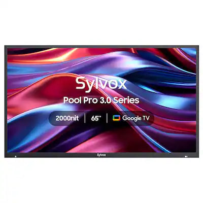 Sylvox - 65" Class Pool Pro3.0 Series Full Sun Smart Outdoor TV, 2000Nit 4K UHD LED Google TV, IP55 Waterproof(2025)