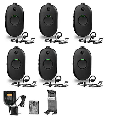 Motorola - 6 x Motorola CLP1010e 1-Channel 2-Way UHF Business Radio (CLP1010E) + More