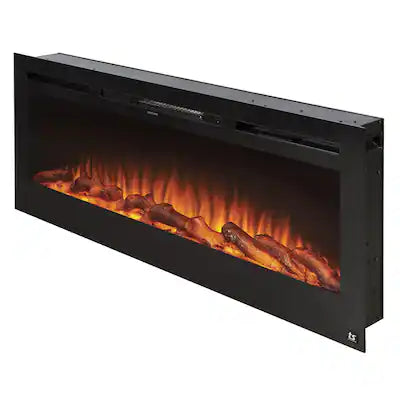 Touchstone Home Products - 50 in. Wall Mounted Recessed Sideline Smart Electric Fireplace 1500W