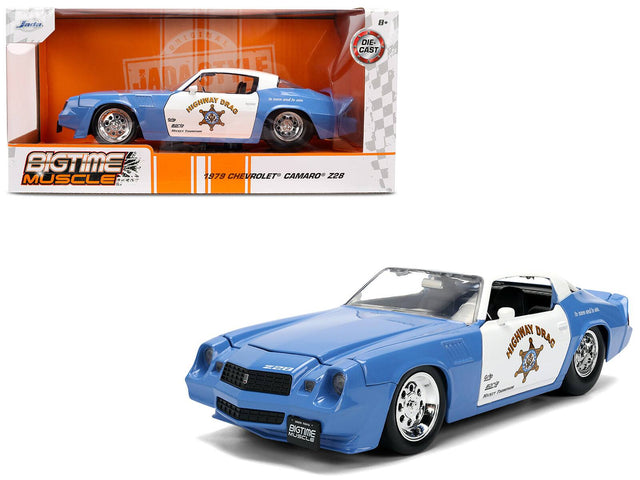 Jada. ORIGINALLY SADA OTLE  
Juarez and d AEN 20007 HIGHWAY DRAG  
- e AErY Fnran 8+ . DIE- CAST BIGTIME MUSCLE 1979 CHEVROLET CAMARO Z28 26 HIGHWAY DRAG 60b TH NCT e  
M MN NO7S MUSCLE BIGTIME