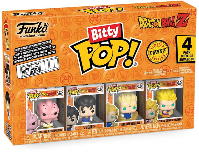 Bitty POP! DRAGONBALLZ Funko. Bitty www.funko.com SHELF INCLUDED! 4 BITTY DISPLAY INCLUDED! ! LIMITED SHELF INCLUS ! CHASE BITTY DISPLAY BITTY SU BITTY! POP! PACK PRSENTOIR PARA BOTE DE EL SOPORTE FDITION ENVASE DE INCLUVE  VINYL FIGURES PC/PZ STACKING ESTANTE APILABLE SHELF 4PC/PZ FIGURINES EN VINYLE 1 ETAGERE EMPILABLE FIGURAS DE VINIL Bitty Z Bitty  POP! DRASOX Bitty POP! DRASY Z Bitty eD TOP! DRASY FOP! DRASSRIELZ DRASX RIE DE I ARUEZ EEL SAIVAN COKIL CUIDER MAJIN VEGETA DE ASFIXIA. VEGITO ADVERTENCIA: 