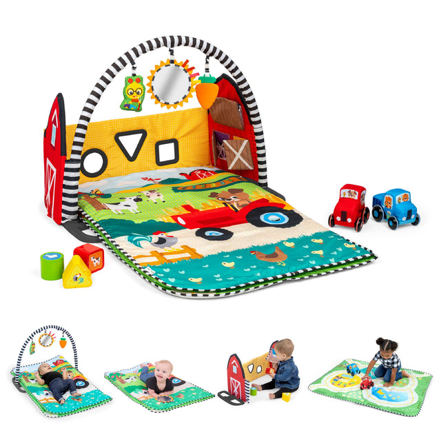 Front. Baby Einstein - Busy Barnyard Grow With Me Activity Gym - MULTICOLORED.