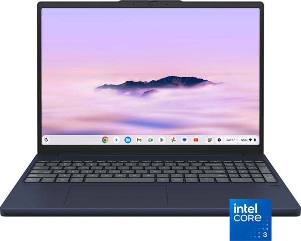Lenovo - Chromebook Plus 15.3" 2K Touchscreen Laptop - Intel Core 3 Processor N355 2025 - 8GB Memory - 128GB Storage - Cosmic Blue