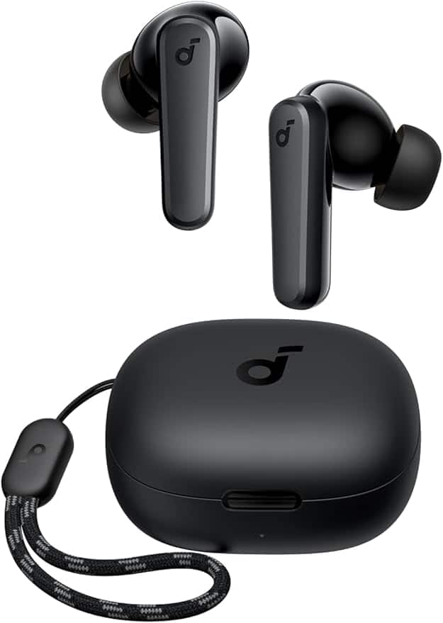 Front. Soundcore - by Anker P20i True Wireless Earbuds, 30H Long Playtime, Water-Resistant, 2 Mics for AI Clear Calls, Bluetooth 5.3 - black.