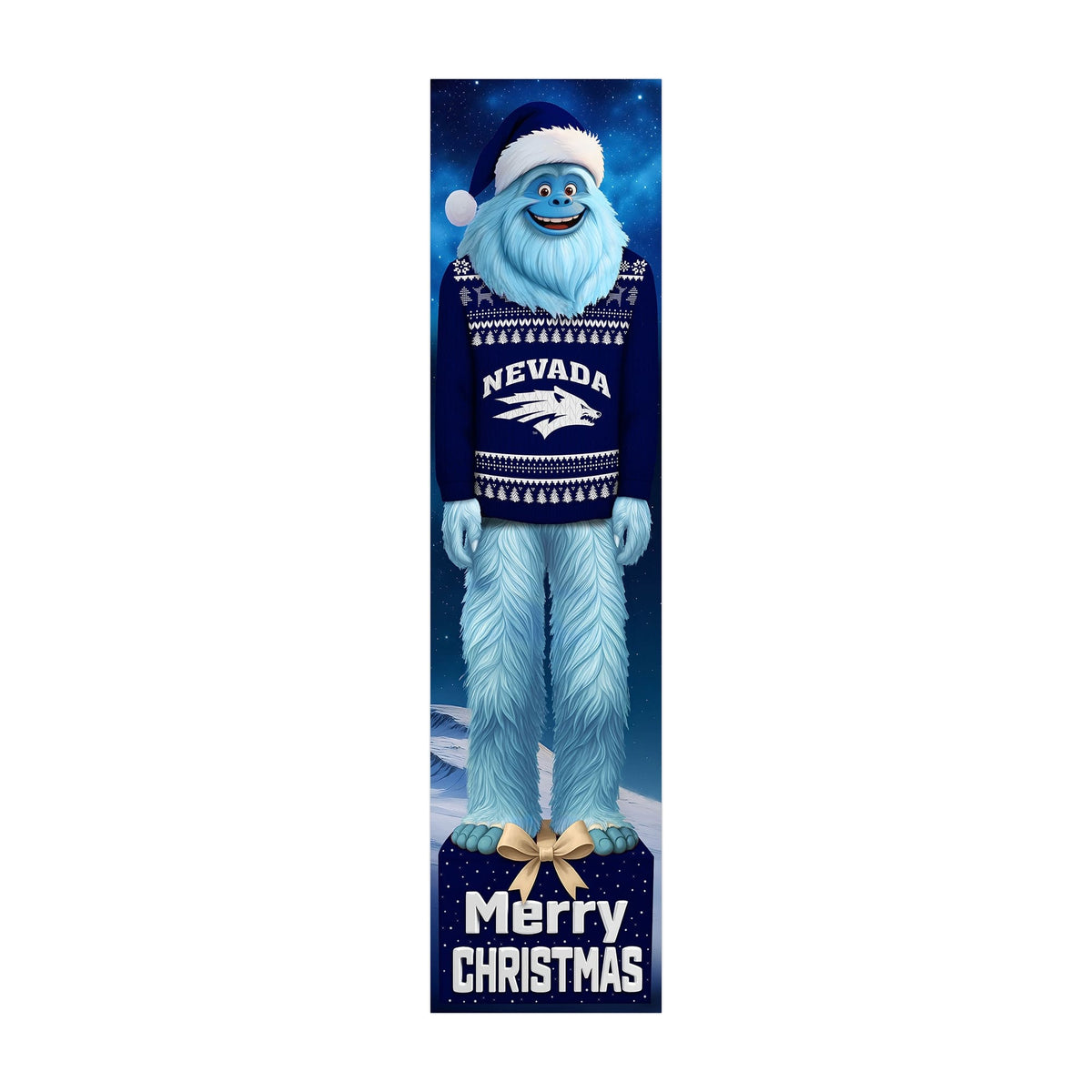 Fan Creations - Nevada Wolf Pack 48" Yeti Christmas Leaner - Multicolor