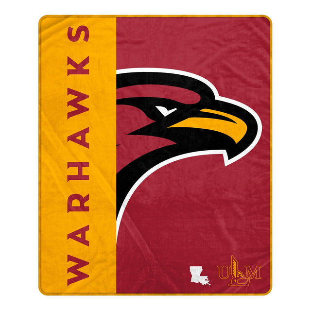 Front. Pegasus - ULM Warhawks 50" x 60" Endzone Ultra Soft Throw Blanket - Multicolor.