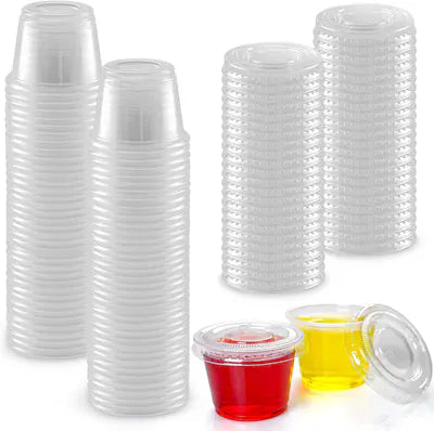 Zulay Kitchen - Simple Craft 1 Ounce, 50 Cups Shot Cups with Lids