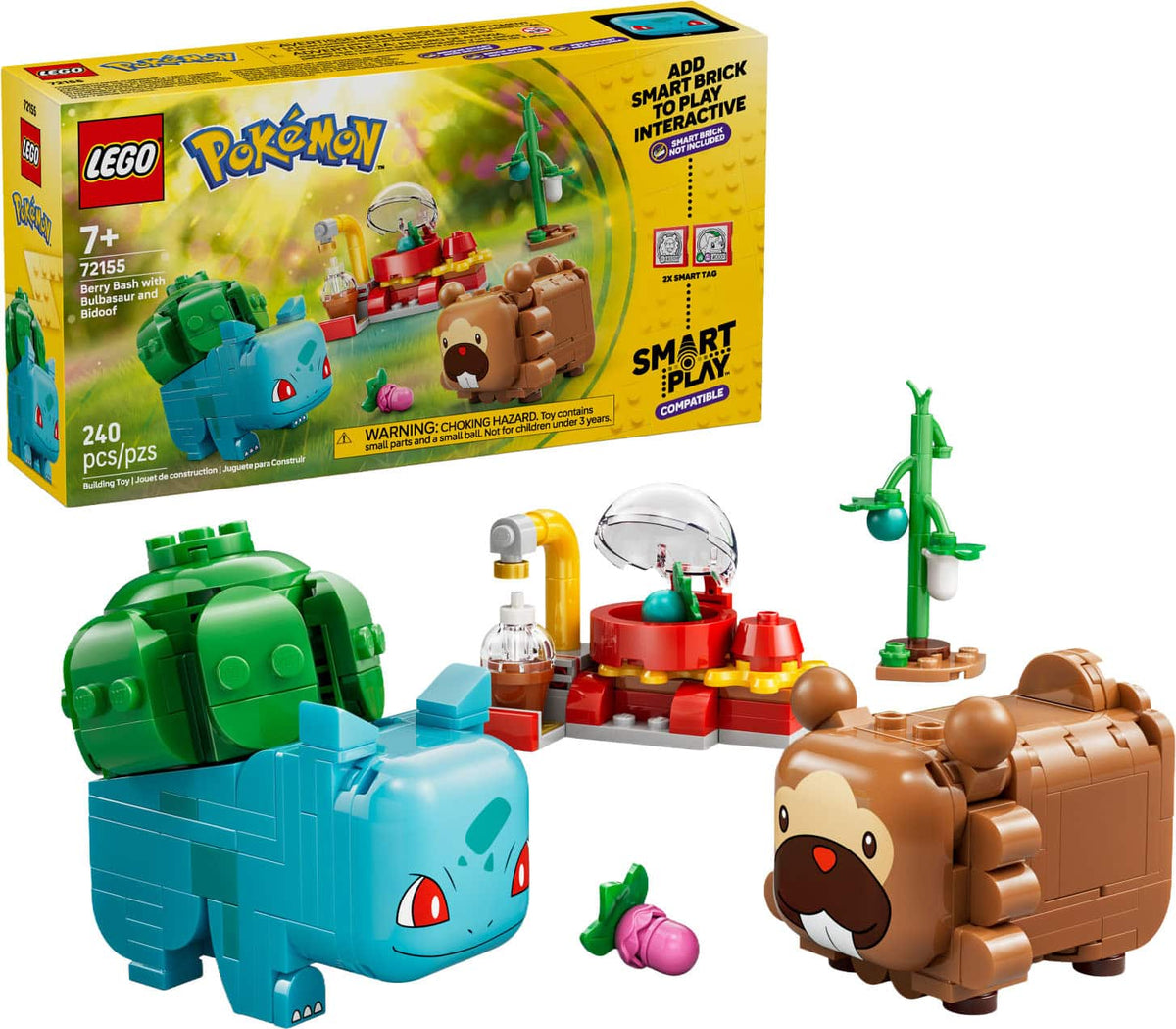 LEGO - Pokémon SMART Play: Berry Bash with Bulbasaur and Bidoof 72155
