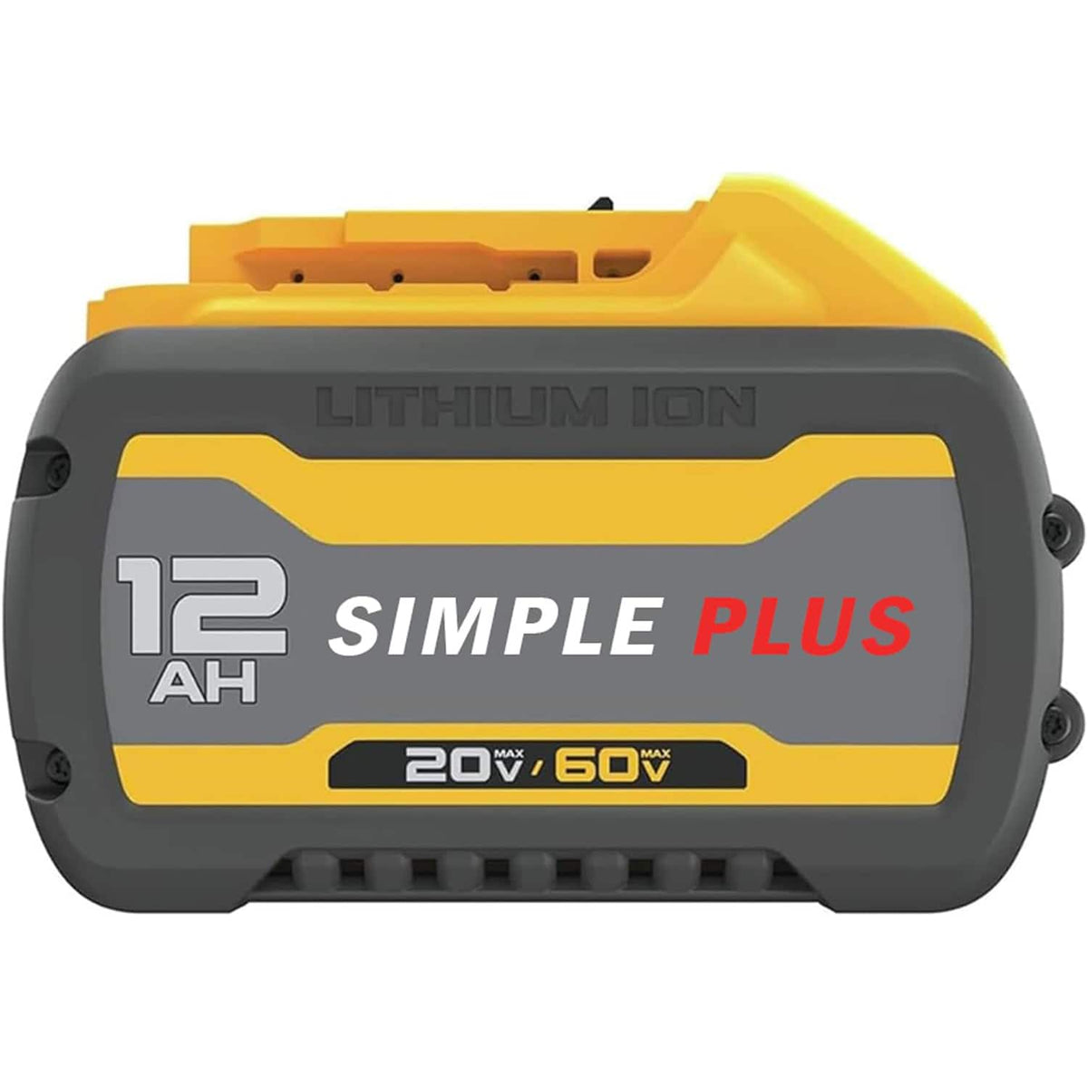 Simple Plus+ - 2.0Ah 20V/60V FlexVolt Replacement Battery Compatible with DeWalt DCB606/609/612, Works with 20V/60V Tools & Chargers