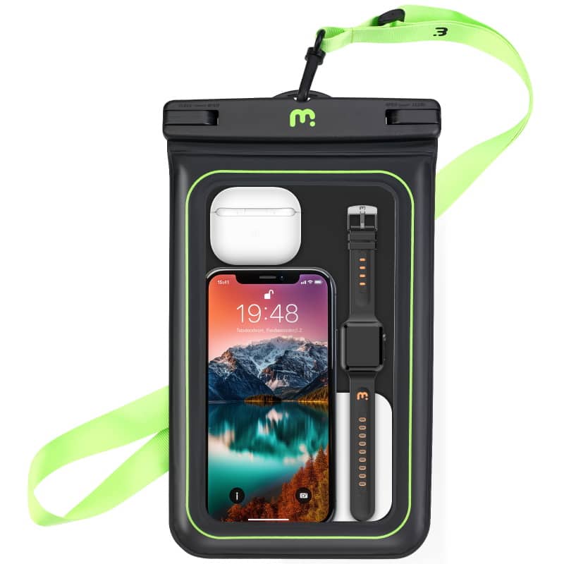 Mybat Pro - AquaLock Large Waterproof Pouch - For Phones up to 8'' - Black
