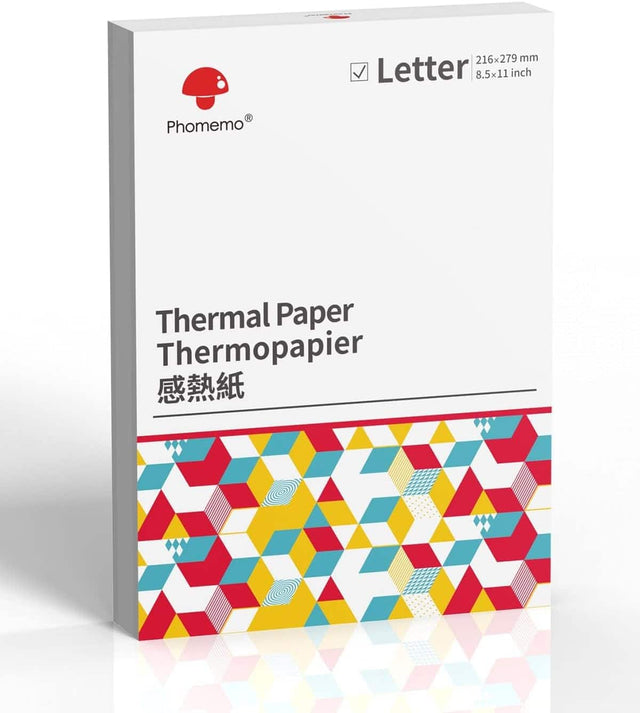 216x279 mm Letter 8.5x11 inch Phomemo Thermal Paper Thermopapier
