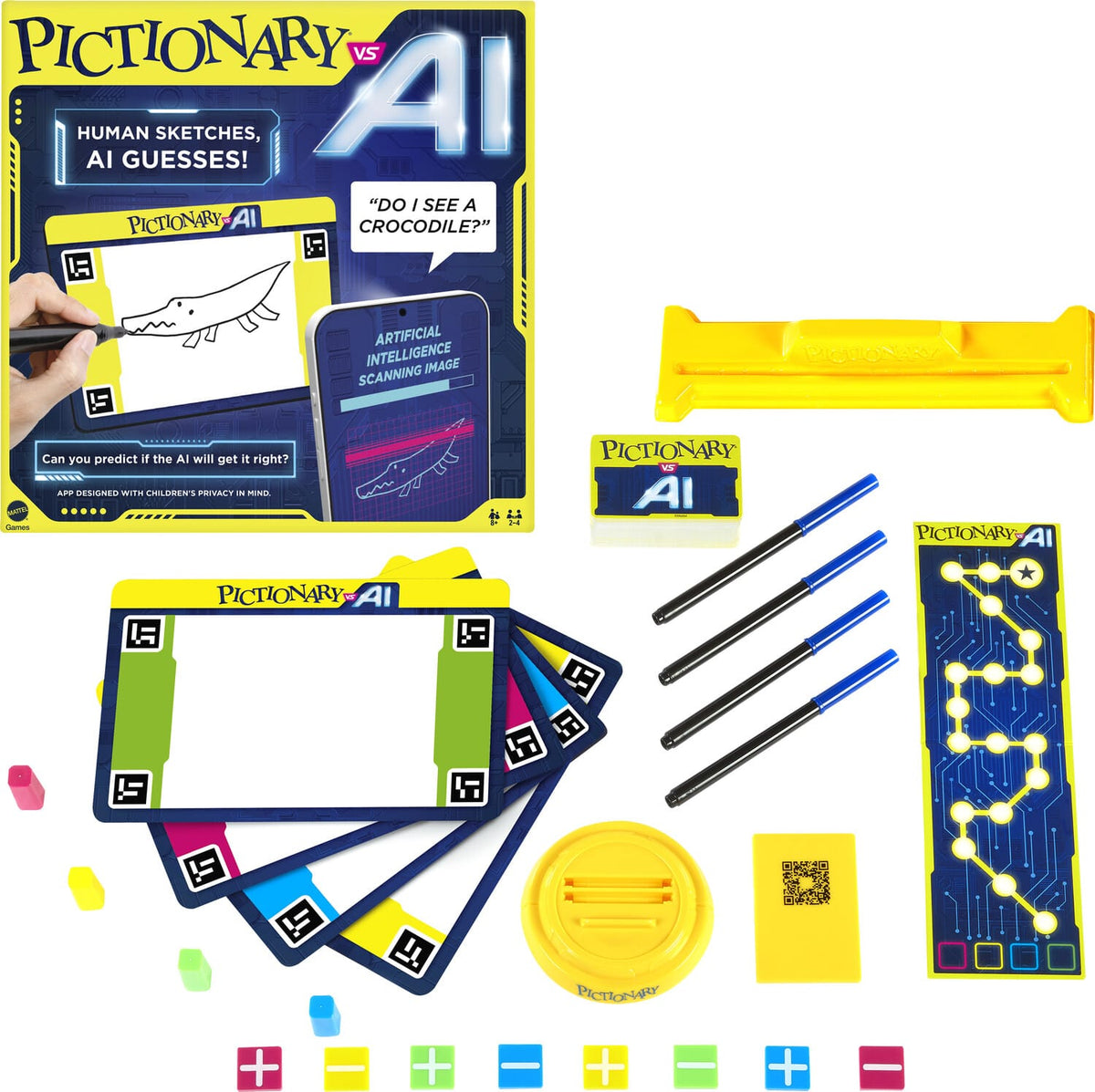Mattel - Pictionary vs. AI Family Game for Kids and Adults - GAMES (MISC) - Multicolor