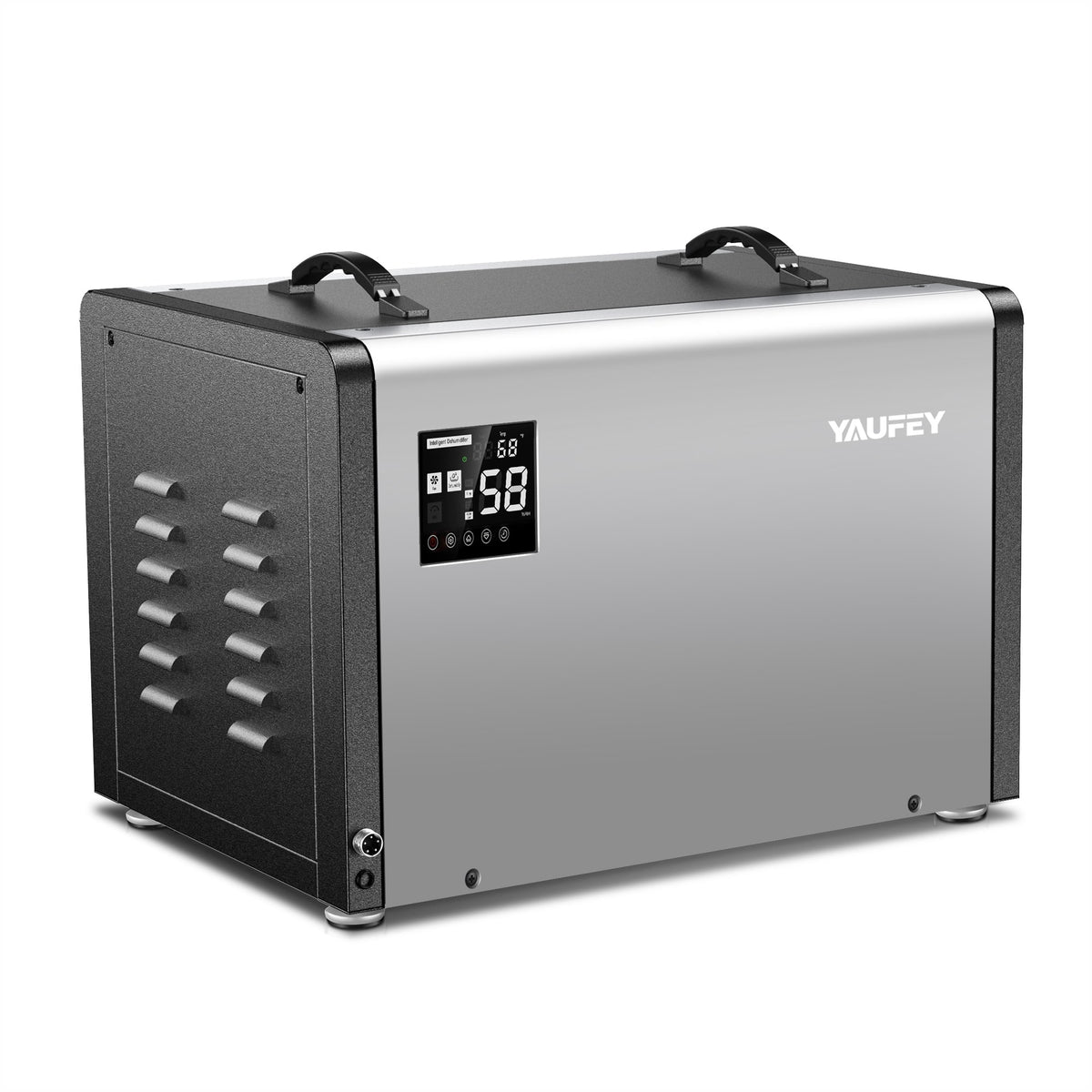 Yaufey - Commercial Crawl Space 158 Pints Heavy Duty Dehumidifier for Basements, Auto Defrost, Continuous Drainage Hose - Iron