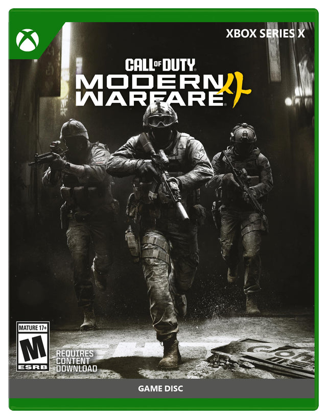 XBOX SERIES X  
CALL OF DUTY MODERN WARFARE  
MATURE 17+ M REQUIRES CONTENT ESRB DOWNLOAD  
GAME DISC