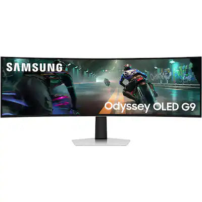 Samsung - 49 inch Odyssey G9 Dual QD-OLED Curved Ultrawide Gaming Monitor LS49DG910SNXZA