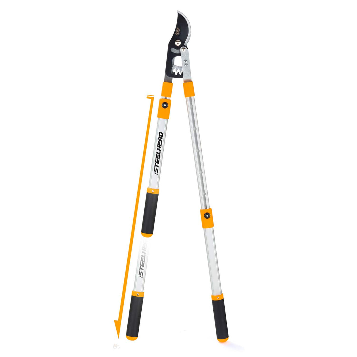 STEELHEAD - Adjustable Gear Bypass Limb Lopper, 27 to 40 Inch Telescoping Handles, Heavy Duty Cutting