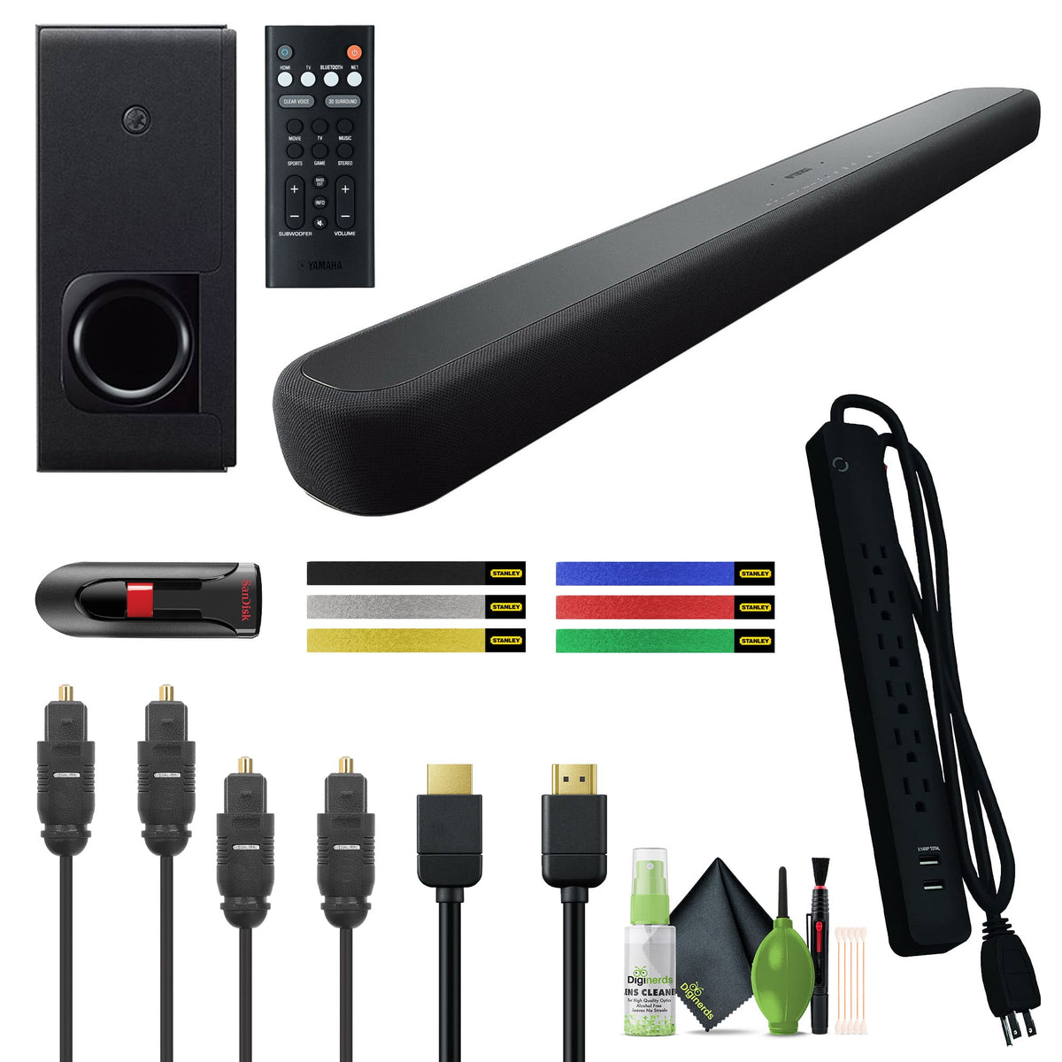 Yamaha - Audio YAS-209BL Sound Bar with Wireless Subwoofer With Built in Alexa