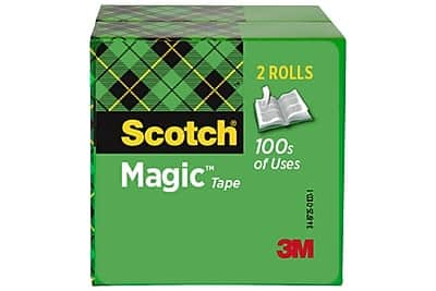 Scotch - Magic Tape Refill, 0.75" x 72 yds., 3" Core, 2 Rolls/Pack - Invisible Clear