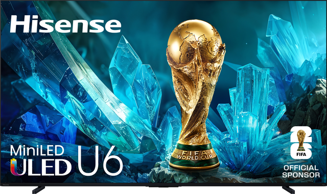 Hisense MiniLED ULED U6 Misene FIFA WORLD CUP CD FIFA OFFICIAL SPONSOR