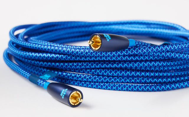 Front. REL - Commodore .1/LFE Cable, 12M - Blue.