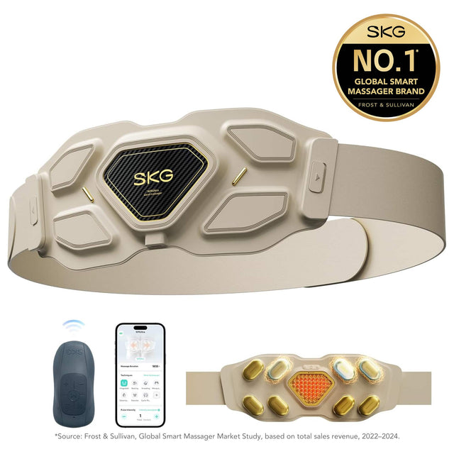 SKG NO.1 GLOBAL SMART MASSAGER BRAND  
FROST & SULLIVAN  
SKG  

*Source: Frost & Sullivan, Global Smart Massager Market Study, based on total sales revenue, 2022-2024.