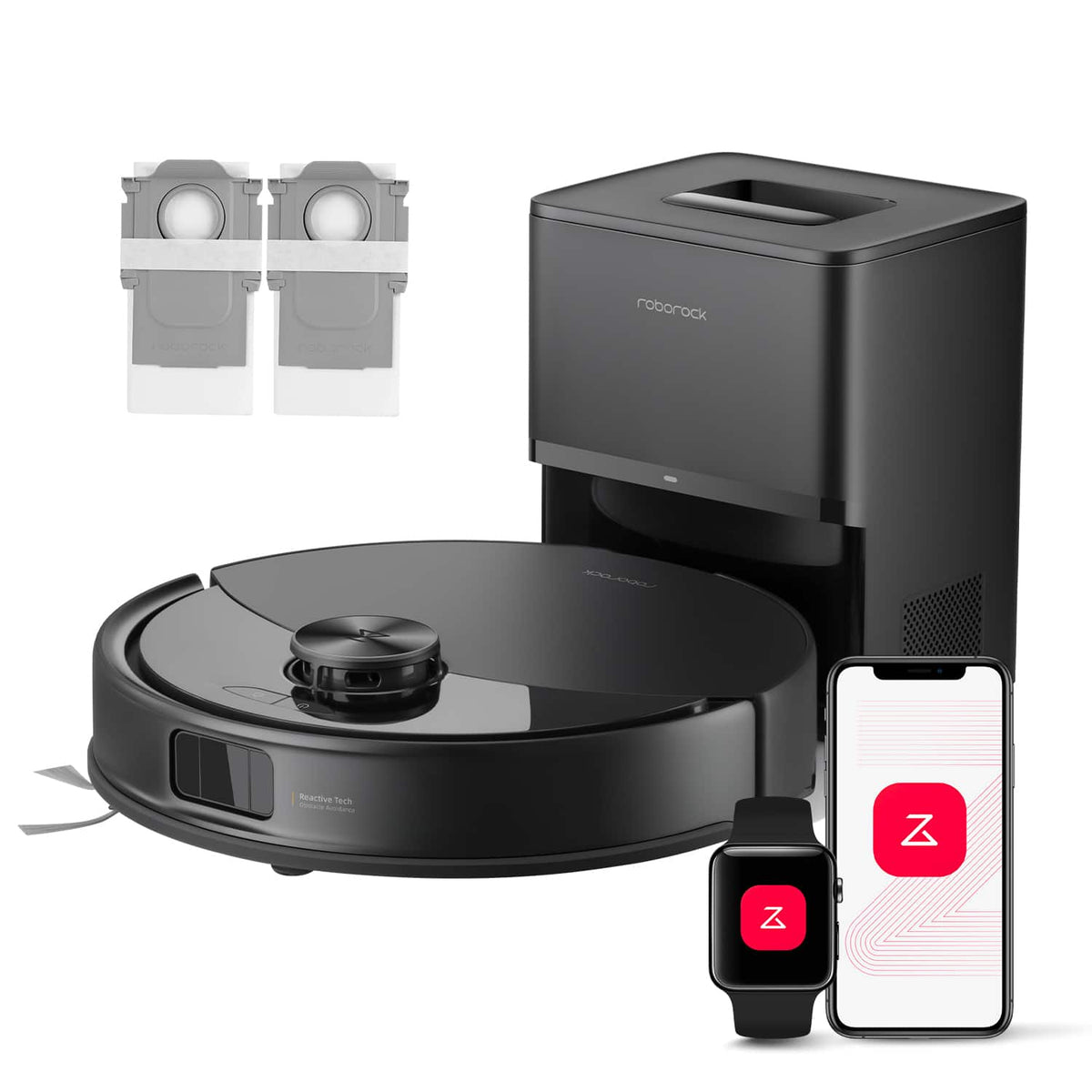 Roborock - Q10 Series Robot Vacuum and Mop with Self-Emptying, 10,000Pa Suction, Obstacle Avoidance - Black