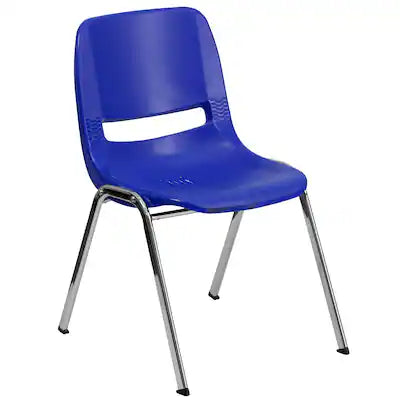 Emma + Oliver - Ergonomic Shell Stack Chair - 16" Seat Daycare Home School