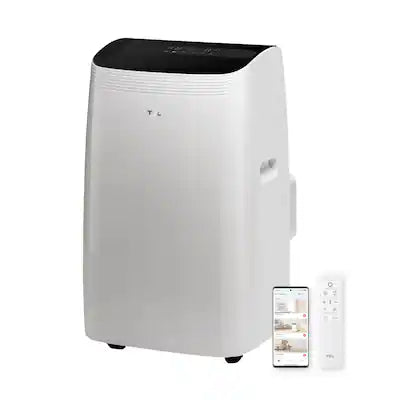 TCL - 350 Sq. Ft. 8,000 BTU Smart Portable Air Conditioner 3-in-1 with AC, Fan & Dehumidifier