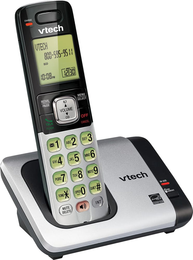 Angle. VTech - CS6419 DECT 6.0 Expandable Cordless Phone System with 1 Handset - Silver.