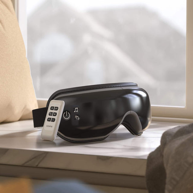 Front. Renpho - Eyeris Smart Eye Massager with App Control, Heat & Wireless Music for Dry Eyes, Head Tension, Gifts for Women Men - White.
