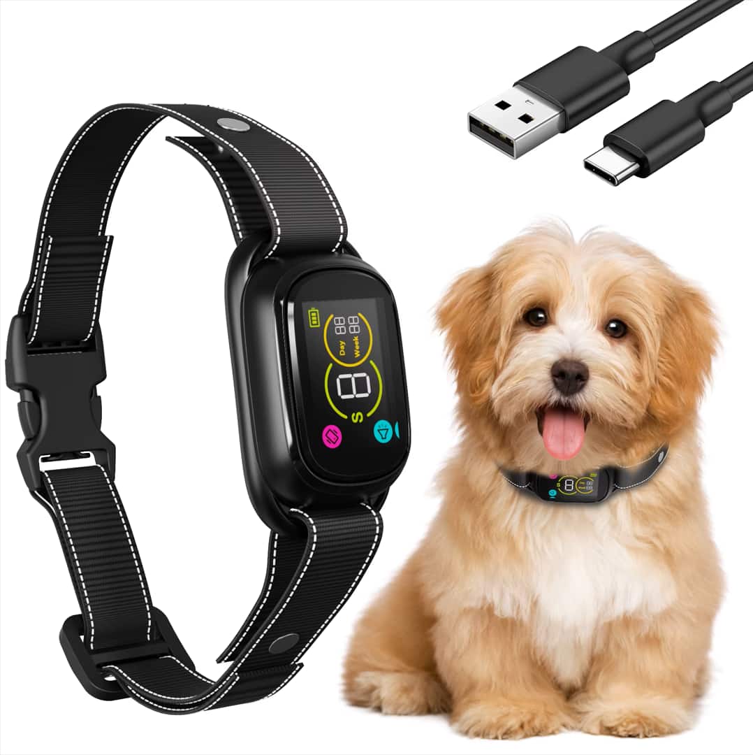 PATPET - No Shock Stop Barking Collar - Black