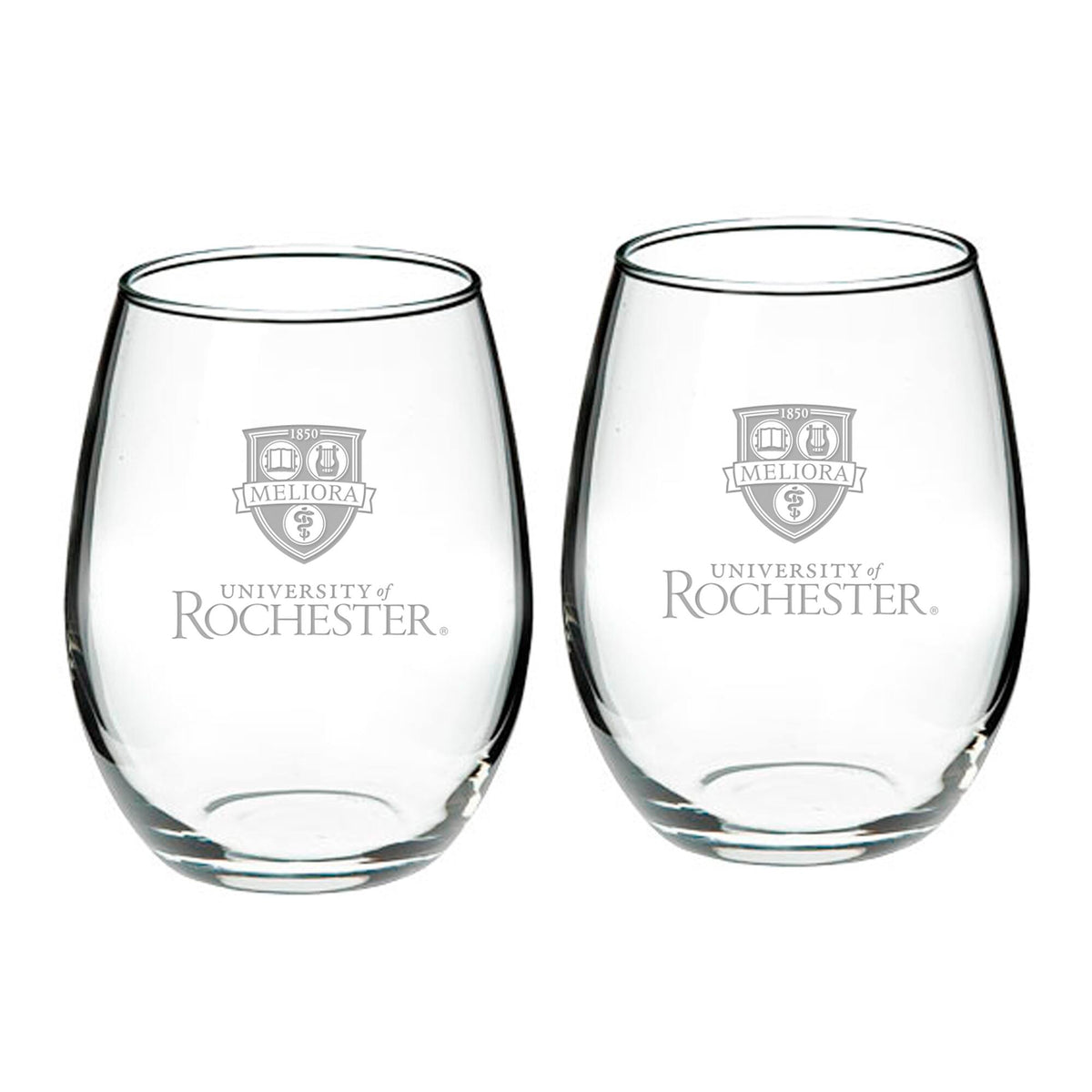 Jardine - Rochester Yellow Jackets 21oz. 2-Piece Stemless Wine Glass Set - Multicolor