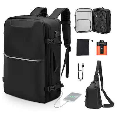 VEVOR - Vacuum Travel Backpack, 80L, Expandable Vacuum Seal Compression Travel Backpack with Pump, with TSA-Approved Lock
