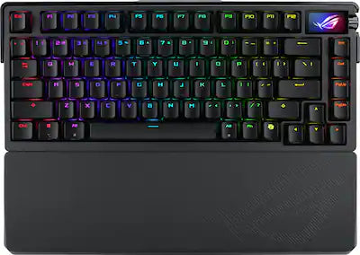ASUS - ROG Azoth Extreme 75% Wireless Mechanical Gaming Keyboard with ROG NX Snow Linear Switches and Color OLED Touchscreen