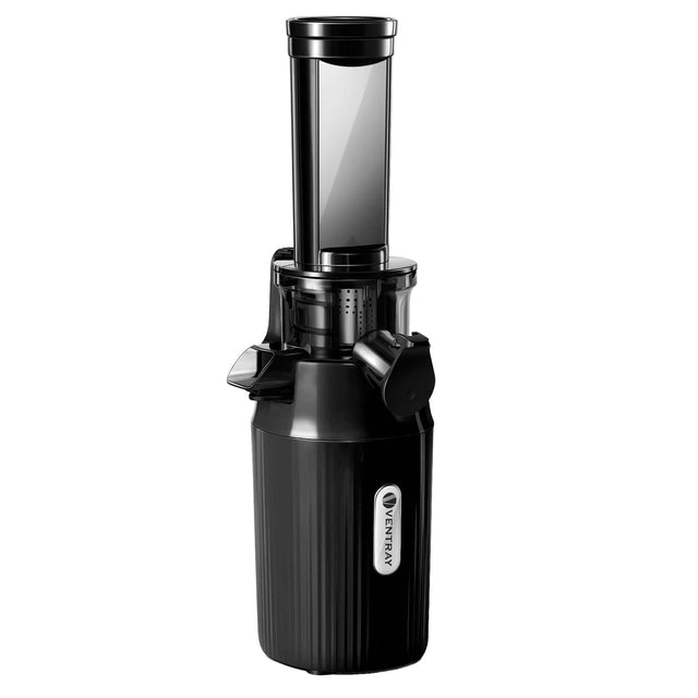Front. Ventray - Ventray Ginnie Mini Cold Press Juicer Small Slow Masticating Juicer Easy to Clean - Black.