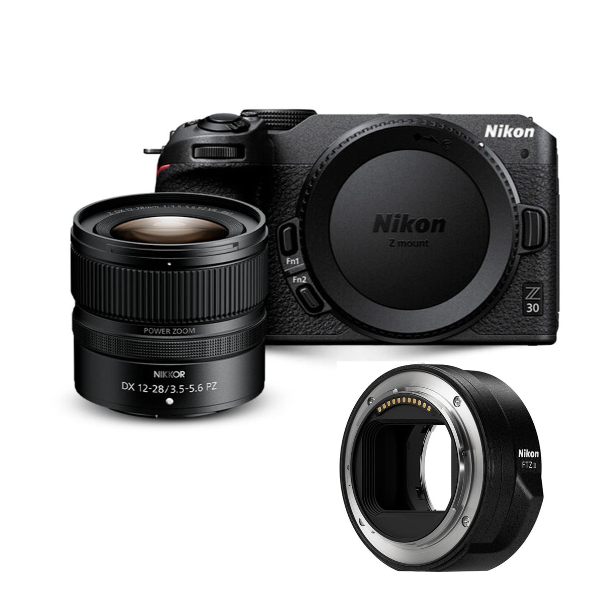 Bundle - Nikon - Z 30 Mirrorless Body Camera and NIKKOR Z DX 12 to 28mm Lens