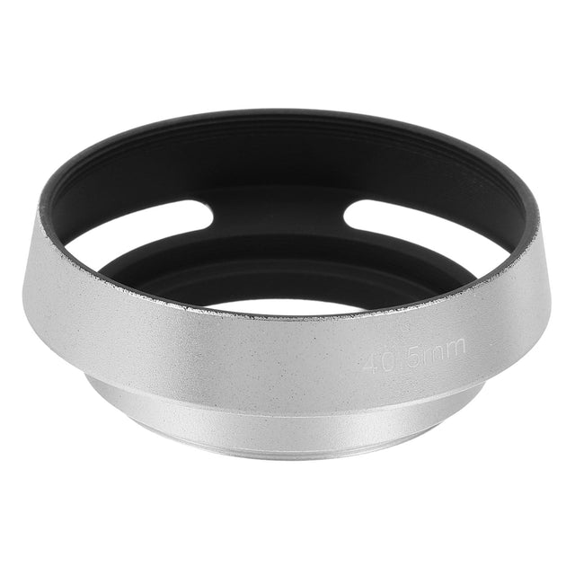 Front. Unique Bargains - 40.5mm Lens Hood, Universal Metal Hollow Curved Screw-in Vented Lens Hoods for Fujifilm for Pentax - Silver.