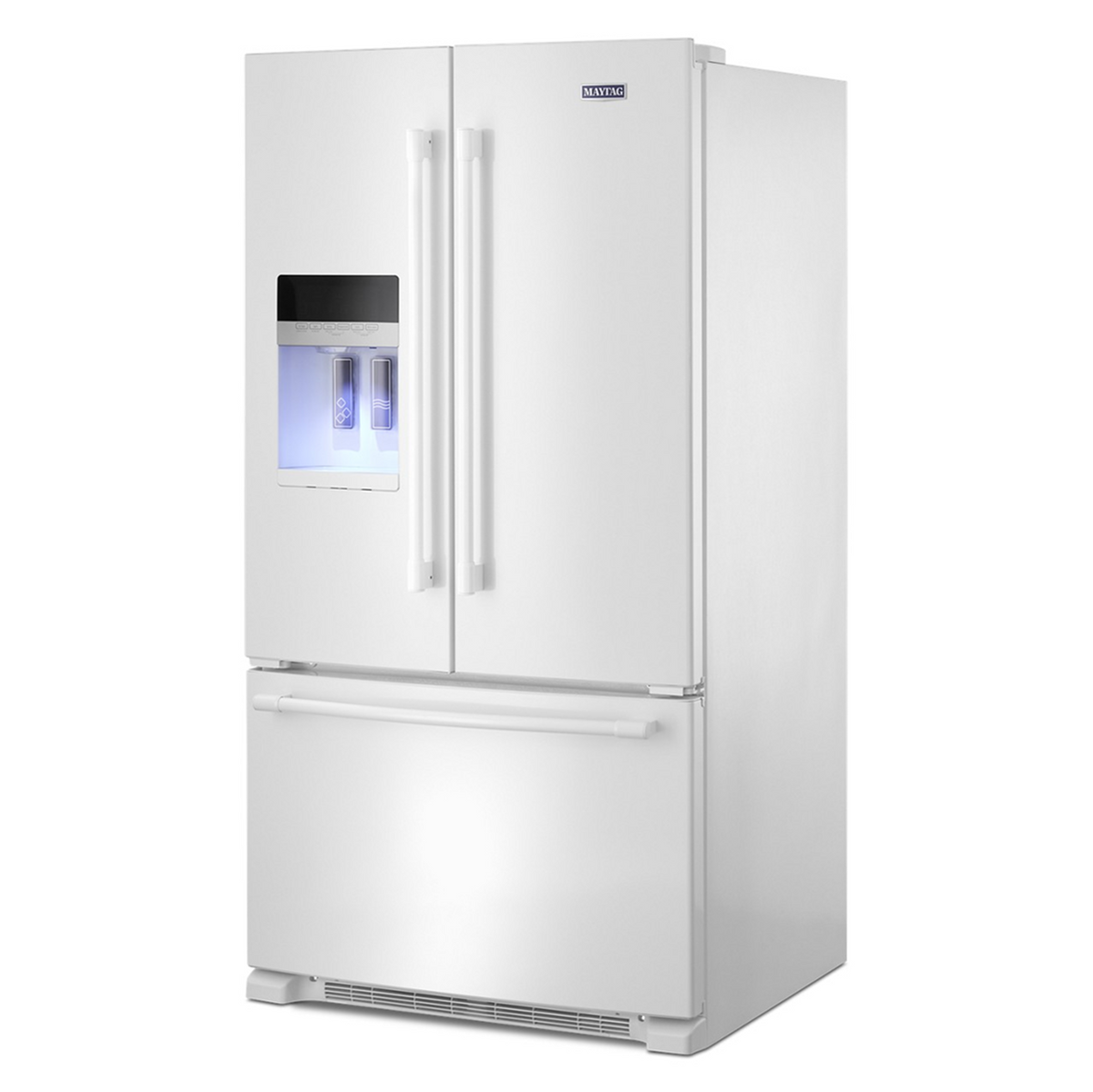 Maytag - 36 in. Wide 25 cu. ft. French Door Refrigerator with PowerCold Feature - White on White