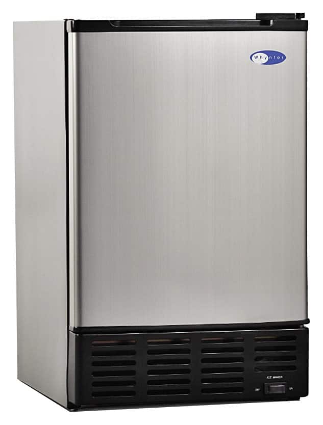 Front. Whynter - 15" 12-Lb. Built-In Icemaker - Stainless steel.