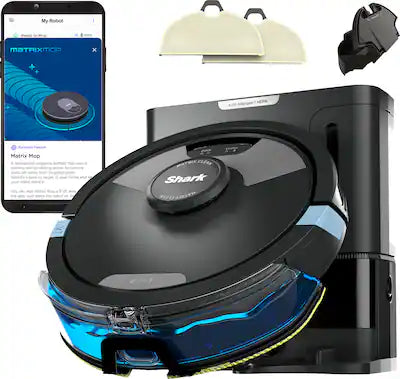 Shark - Matrix Plus 2-in-1 Robot Vacuum & Mop with Sonic Mopping, Matrix Clean, Home Mapping, HEPA Bagless Self Empty, WiFi