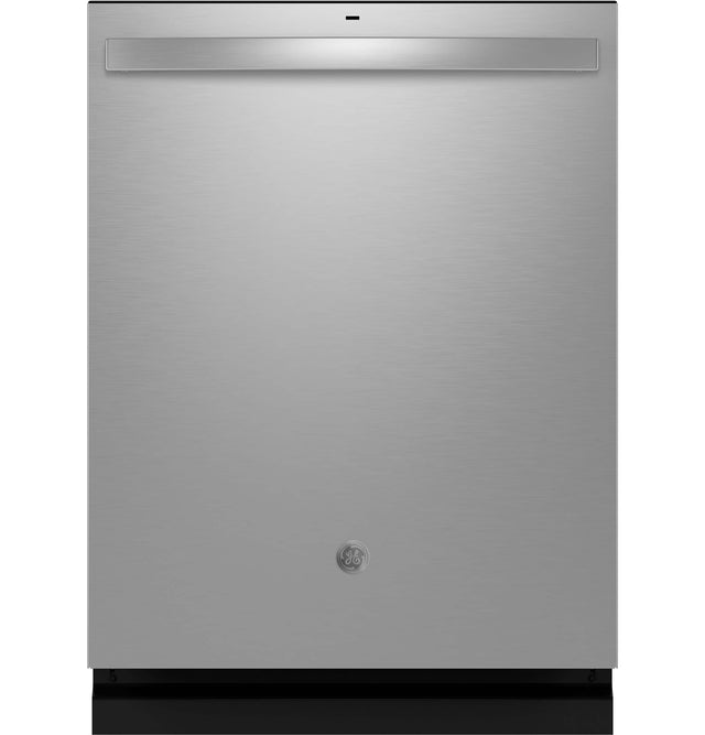 Front. GE - 24" Top Control Built-In Stainless Steel Tub Dishwasher with 3rd Rack, Sanitize Cycle and 47 dBA - Stainless Steel.