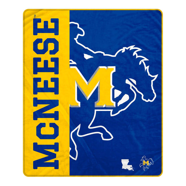 Front. Pegasus - McNeese State Cowboys 50" x 60" Endzone Ultra Soft Throw Blanket - Multicolor.