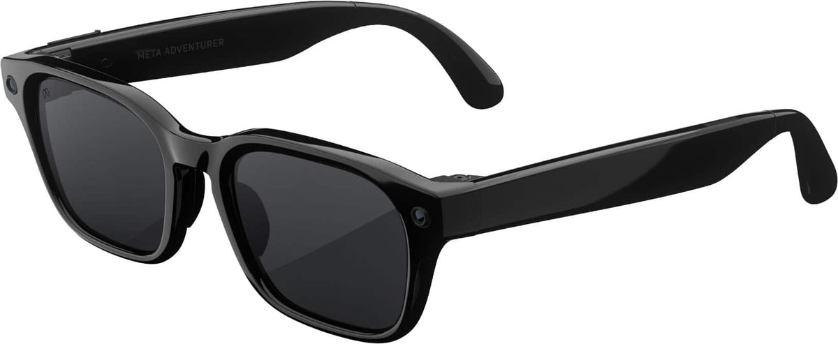 Meta - Adventurer - AI Glasses - Smart Features like 12MP Camera, Live Translate - 8+ Hour Battery - Polarized Grey Lenses - Classic Black