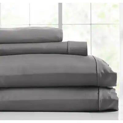 Knightsbridge - 600 Thread Count Jacquard Herringbone Sheet - 4 Piece Set - Queen