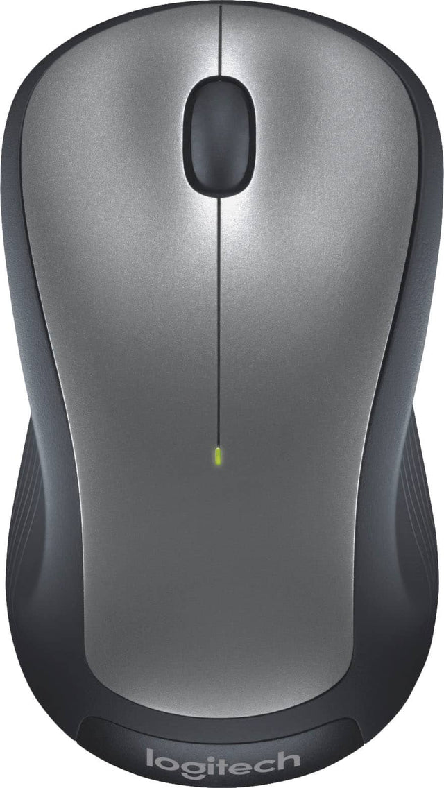 Front. Logitech - M310 Wireless Optical Ambidextrous Mouse - Silver.