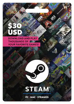 Steam - Wallet $30 Gift Card