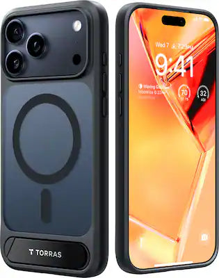 TORRAS - Ostand L1 - Professional Multi-Angle Magnetic Stand Case with Military-Grade Protection for Apple iPhone 17 Pro Max