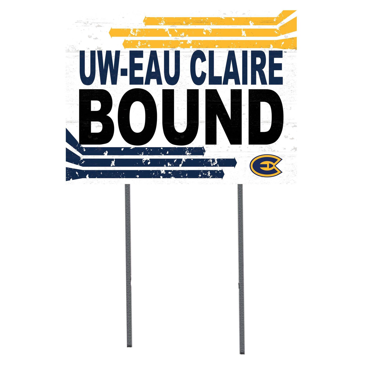 Jardine - Wisconsin Eau Claire Blugolds 18" x 24" Team Yard Sign - White
