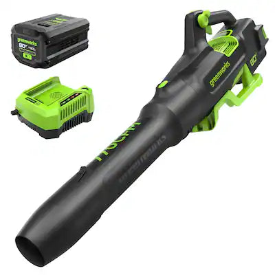 Greenworks - 80V 770 CFM Handheld Cordless Leaf Blower, W/4.0Ah Battery and 60 Minute Rapid Charger